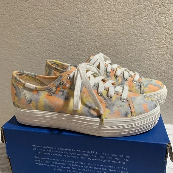 NIB Ked’s Size 6 1/2 M Triple Kick Tye Dye Pastel Sneakers - Picture 12 of 12